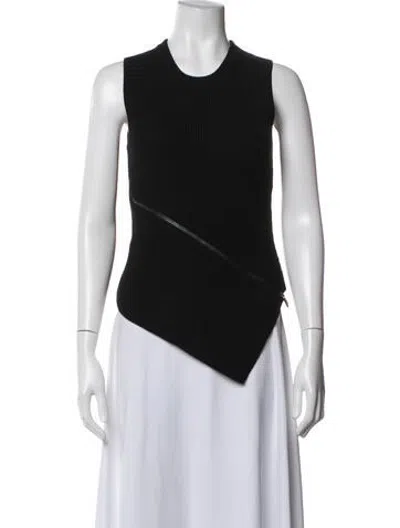 Pre-owned Etcetera Crew Neck Sleeveless Top In Black
