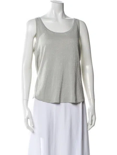 Pre-owned Etcetera Crew Neck Sleeveless Top W/ Tags In Gray