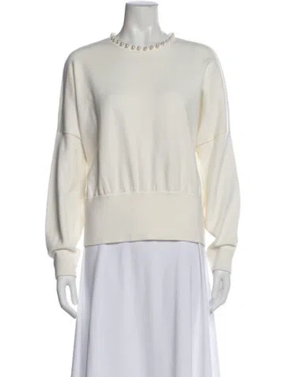 Pre-owned Etcetera Crew Neck Sweater In White