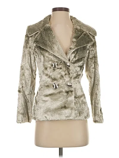 Pre-owned Etcetera Faux Fur Jacket In Silver