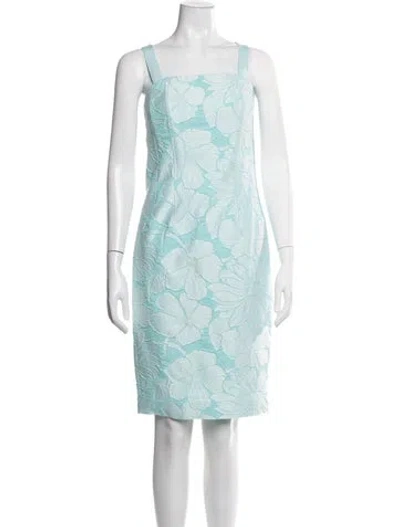 Pre-owned Etcetera Floral Print Knee-length Dress W/ Tags In Blue