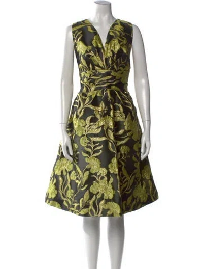 Pre-owned Etcetera Floral Print Knee-length Dress W/ Tags In Green