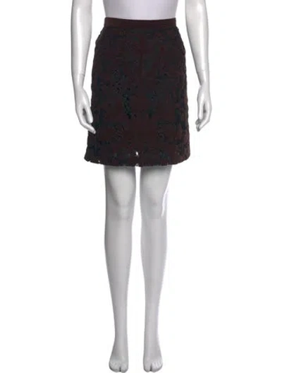 Pre-owned Etcetera Floral Print Knee-length Skirt In Multi