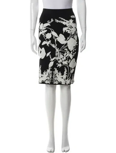 Pre-owned Etcetera Floral Print Knee-length Skirt In Multi