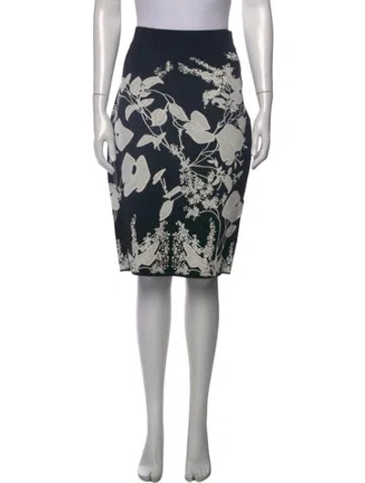 Pre-owned Etcetera Floral Print Midi Length Skirt In Multi
