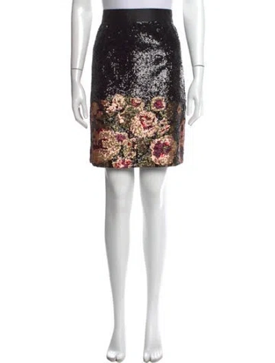 Pre-owned Etcetera Floral Print Mini Skirt In Multi