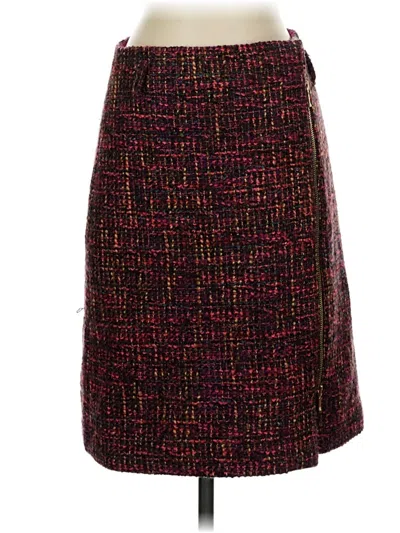 Pre-owned Etcetera Formal Skirt In Burgundy