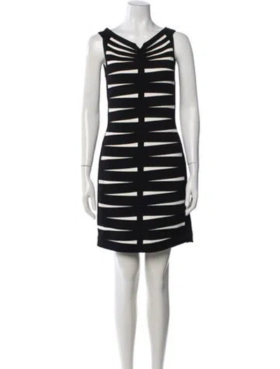 Pre-owned Etcetera Graphic Print Mini Dress In Black