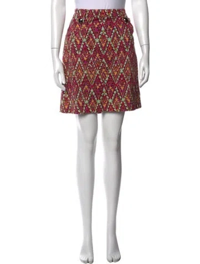 Pre-owned Etcetera Graphic Print Mini Skirt In Multicolor