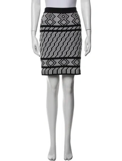 Pre-owned Etcetera Graphic Print Mini Skirt In White