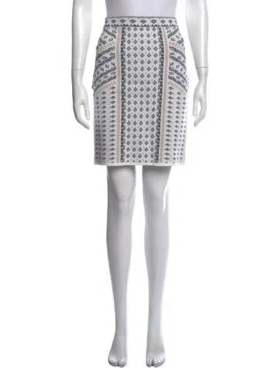 Pre-owned Etcetera Graphic Print Mini Skirt In White