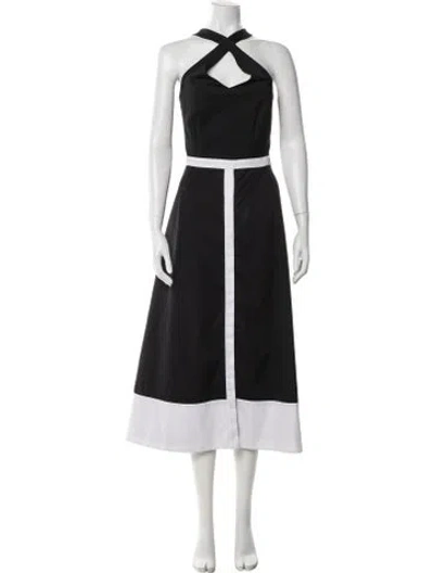 Pre-owned Etcetera Halterneck Long Dress In Gray