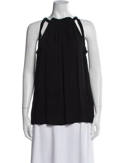 Pre-owned Etcetera Halterneck Sleeveless Top In Black
