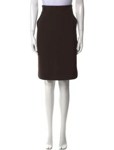 Pre-owned Etcetera Knee-length Skirt In Brown