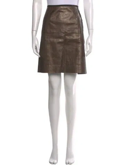 Pre-owned Etcetera Knee-length Skirt In Brown
