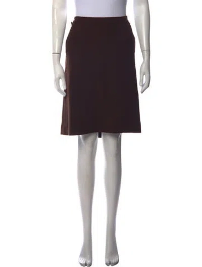 Pre-owned Etcetera Knee-length Skirt In Brown