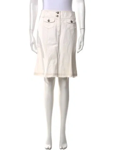 Pre-owned Etcetera Knee-length Skirt In White