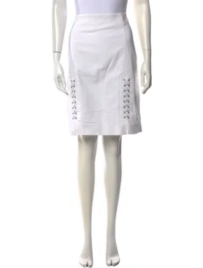 Pre-owned Etcetera Knee-length Skirt In White