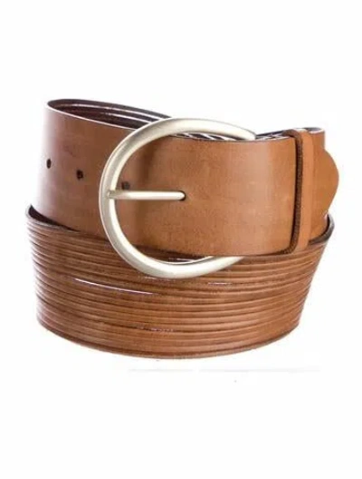 Pre-owned Etcetera Leather Belt In Brown