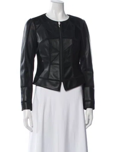 Pre-owned Etcetera Leather Jacket In Black