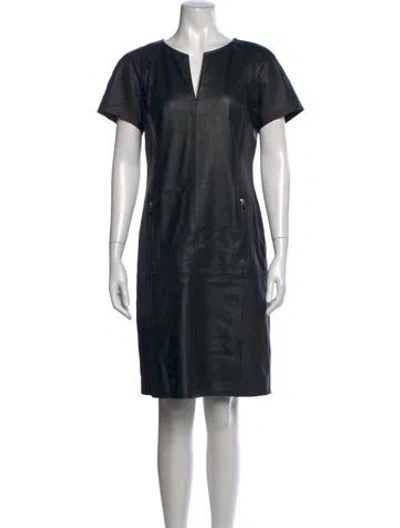 Pre-owned Etcetera Leather Knee-length Dress In Black