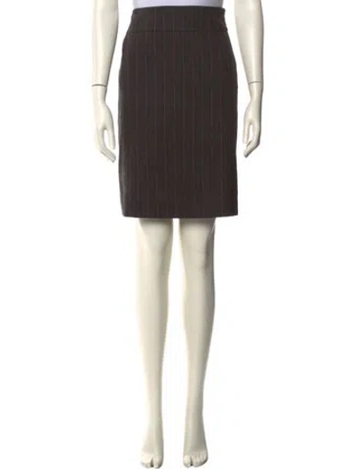 Pre-owned Etcetera Leather Knee-length Skirt In Brown