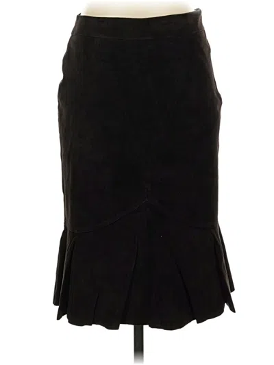 Pre-owned Etcetera Leather Skirt In Black
