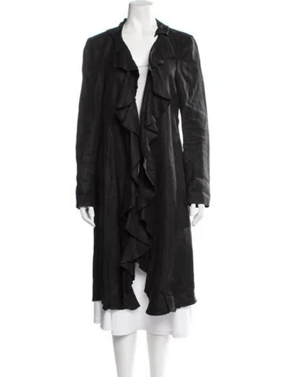 Pre-owned Etcetera Linen Coat In Black