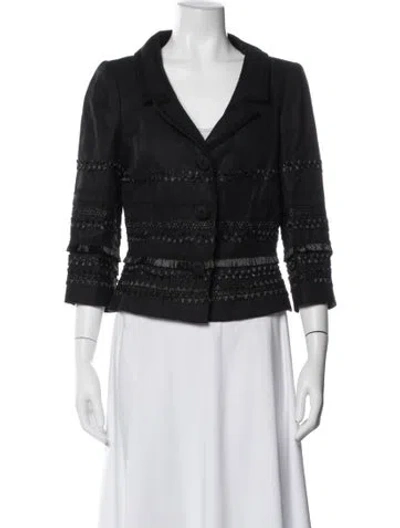Pre-owned Etcetera Linen Evening Jacket In Black