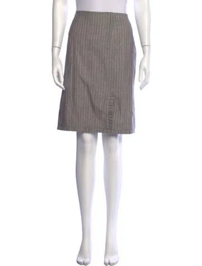 Pre-owned Etcetera Linen Knee-length Skirt In Grey