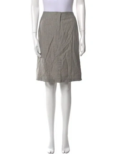 Pre-owned Etcetera Linen Knee-length Skirt W/ Tags In Gray