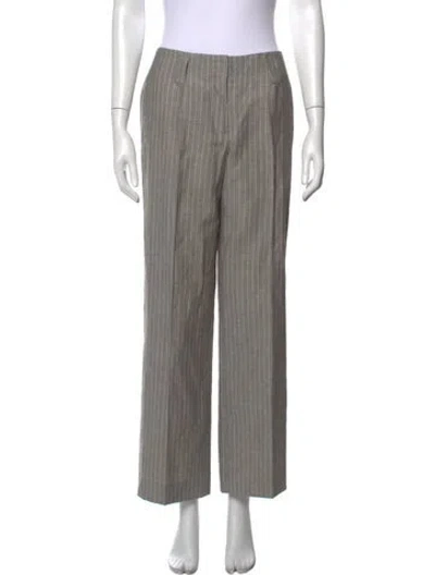 Pre-owned Etcetera Linen Wide Leg Pants In Grey
