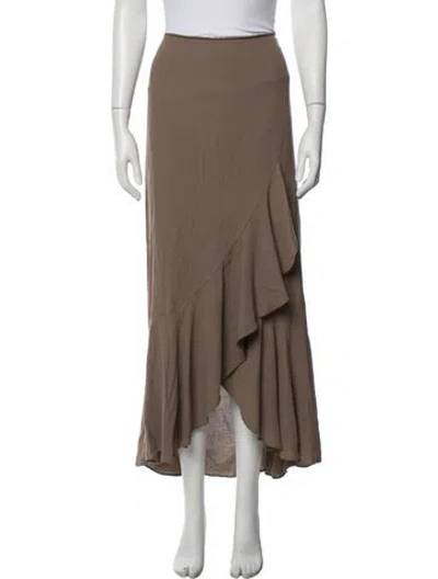 Pre-owned Etcetera Long Skirt In Brown