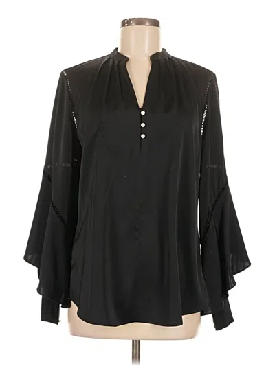 Pre-owned Etcetera Long Sleeve Blouse In Black