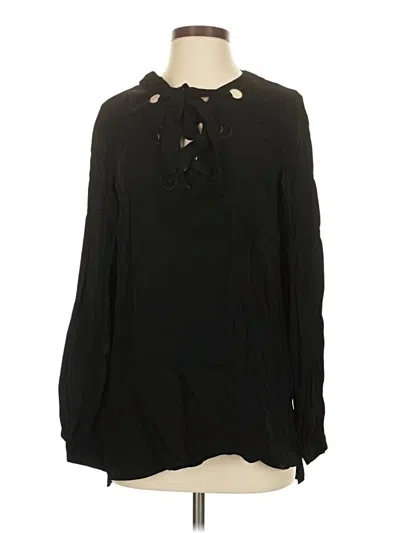 Pre-owned Etcetera Long Sleeve Blouse In Black