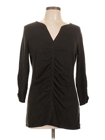 Pre-owned Etcetera Long Sleeve Blouse In Black