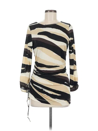 Pre-owned Etcetera Long Sleeve Blouse In Brown