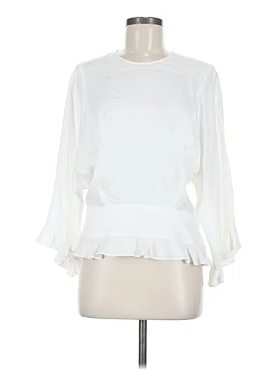 Pre-owned Etcetera Long Sleeve Blouse In Ivory