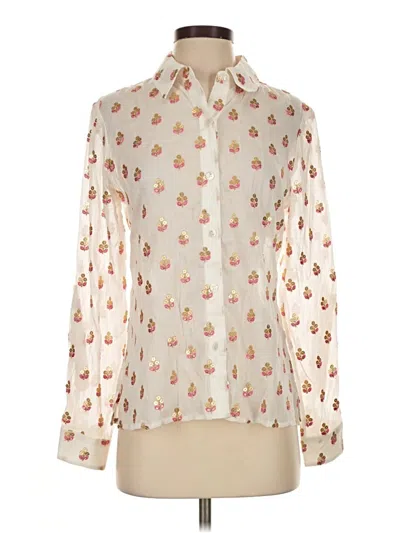 Pre-owned Etcetera Long Sleeve Blouse In Ivory