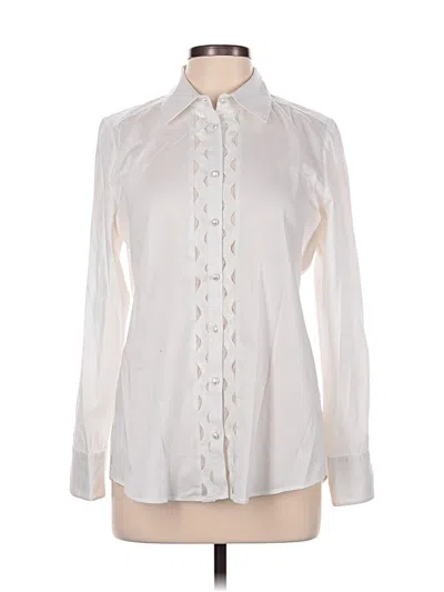Pre-owned Etcetera Long Sleeve Blouse In Ivory