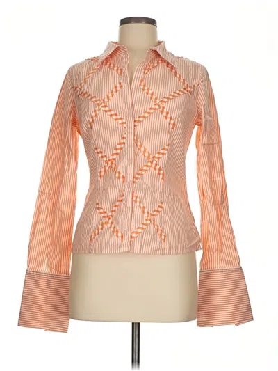 Pre-owned Etcetera Long Sleeve Blouse In Orange