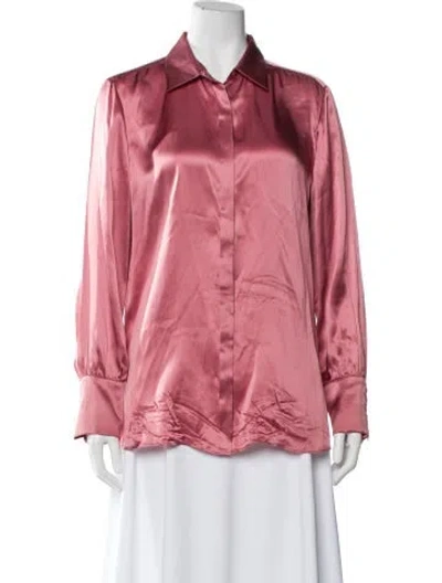 Pre-owned Etcetera Long Sleeve Blouse In Pink