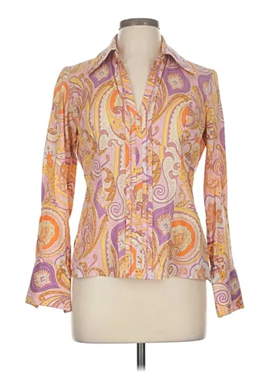 Pre-owned Etcetera Long Sleeve Blouse In Purple