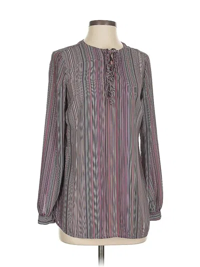 Pre-owned Etcetera Long Sleeve Blouse In Purple