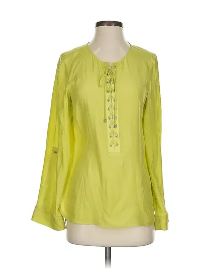 Pre-owned Etcetera Long Sleeve Blouse In Yellow