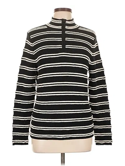 Pre-owned Etcetera Long Sleeve Top Black Turtleneck Tops