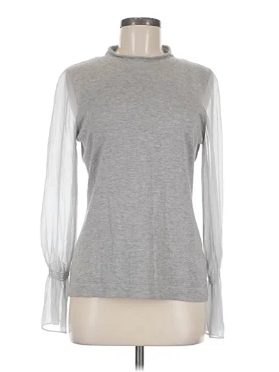 Pre-owned Etcetera Long Sleeve Top Gray Turtleneck Tops