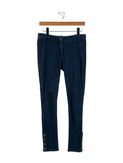 Pre-owned Etcetera Low-rise Skinny Leg Jeans In Blue