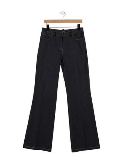 Pre-owned Etcetera Mid-rise Flared Jeans In Black