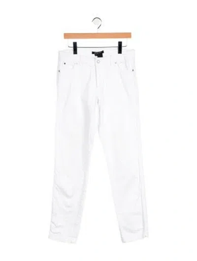 Pre-owned Etcetera Mid-rise Skinny Leg Jeans In White